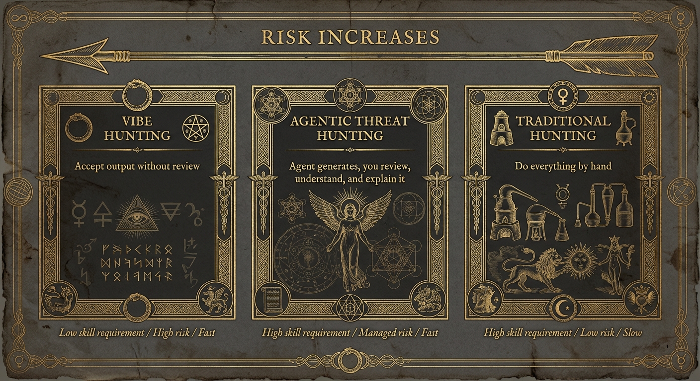 The spectrum of practice from vibe hunting to manual work